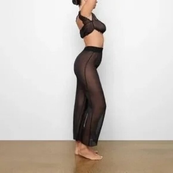 SKIMS‎ Romance Chiffon Crop Top Onyx 2X - Picture 12 of 12